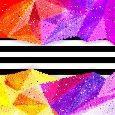 Glitter payet sınırında bir chevron arka plan, tatil kutlama desen bayram kartları, afişler, posterler için.