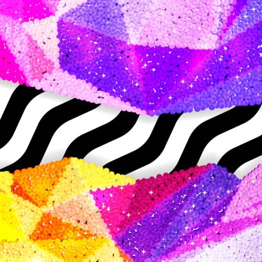 Glitter payet sınırında bir chevron arka plan, tatil kutlama desen bayram kartları, afişler, posterler için.