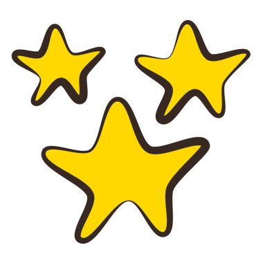 Yıldız, simge, çocuk çizim stili.