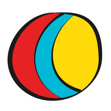 Çocuk topu, simge, çocuk çizim stili.