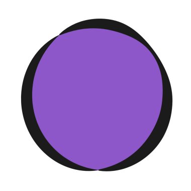 Yuvarlak, simge, çocuk çizim stili.