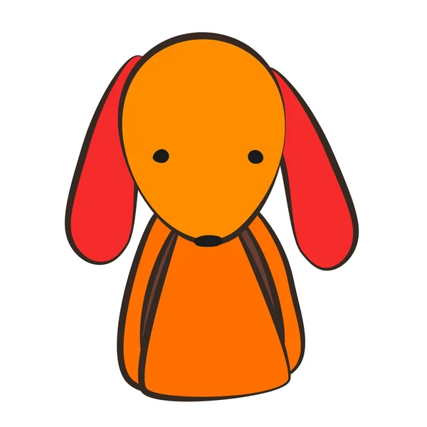 Puppy Pictogram Kinder Tekening Stijl — Stockvector