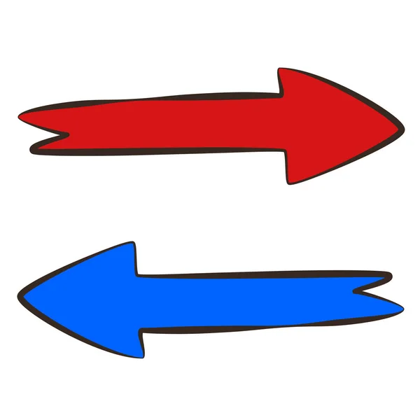 Arrows Icon Children Drawing Style — стоковый вектор