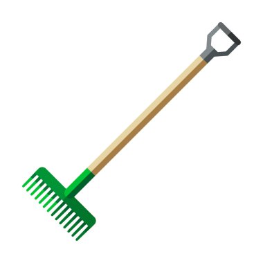 Bahçesi komisyon, çatal simgesi, düz stil vektör.