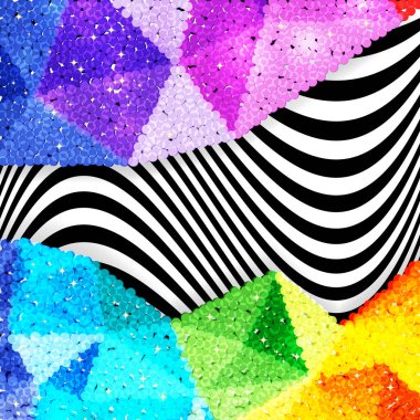 Glitter payet sınırında bir chevron arka plan, tatil kutlama desen bayram kartları, afişler, posterler için.