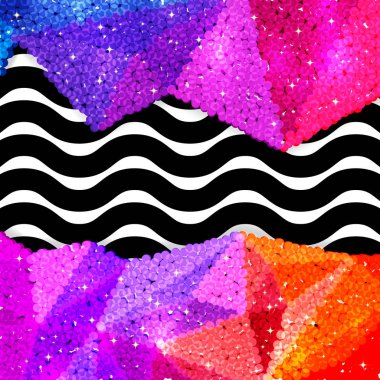 Glitter payet sınırında bir chevron arka plan, tatil kutlama desen bayram kartları, afişler, posterler için.