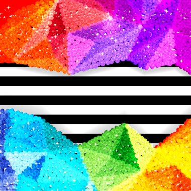 Glitter payet sınırında bir chevron arka plan, tatil kutlama desen bayram kartları, afişler, posterler için.