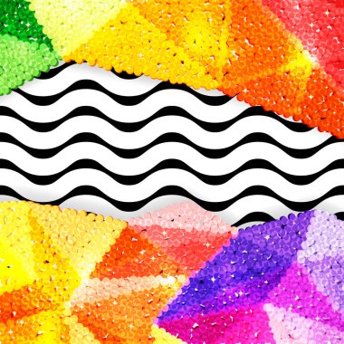 Glitter payet sınırında bir chevron arka plan, tatil kutlama desen bayram kartları, afişler, posterler için.