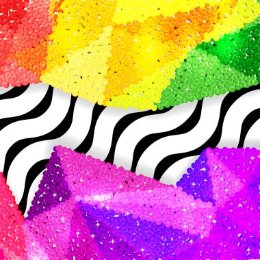 Glitter payet sınırında bir chevron arka plan, tatil kutlama desen bayram kartları, afişler, posterler için.