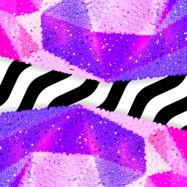 Glitter payet sınırında bir chevron arka plan, tatil kutlama desen bayram kartları, afişler, posterler için.