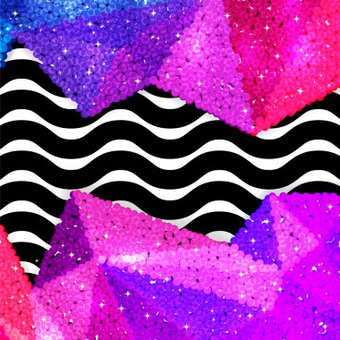 Glitter payet sınırında bir chevron arka plan, tatil kutlama desen bayram kartları, afişler, posterler için.