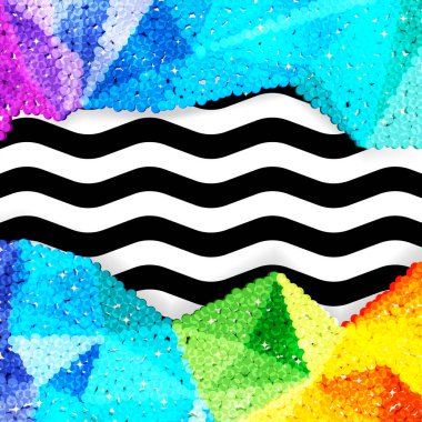 Glitter payet sınırında bir chevron arka plan, tatil kutlama desen bayram kartları, afişler, posterler için.