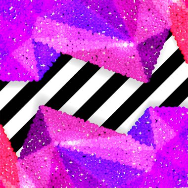 Glitter payet sınırında bir chevron arka plan, tatil kutlama desen bayram kartları, afişler, posterler için.