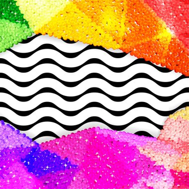 Glitter payet sınırında bir chevron arka plan, tatil kutlama desen bayram kartları, afişler, posterler için.