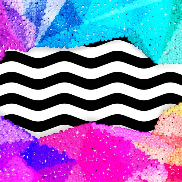 Glitter payet sınırında bir chevron arka plan, tatil kutlama desen bayram kartları, afişler, posterler için.