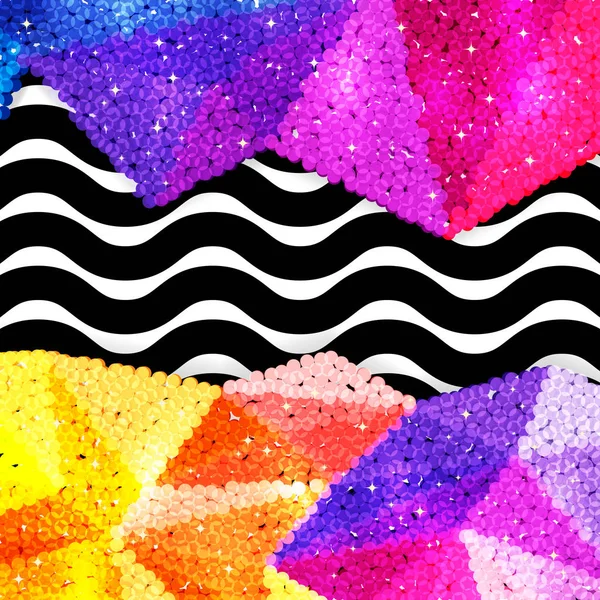 Glitter payet sınırında bir chevron arka plan, tatil kutlama desen bayram kartları, afişler, posterler için.