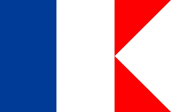 Bandera Francia Símbolo Del Día Independencia Banner Juego Fútbol Recuerdo — Vector de stock