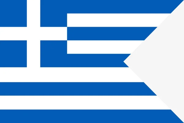 Bandera Grecia Símbolo Del Día Independencia Banner Juego Fútbol Recuerdo — Vector de stock