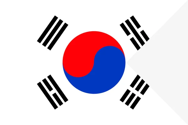 Sydkorea Flagga Symbol För Independence Day Souvenir Soccer Game Banner — Stock vektor