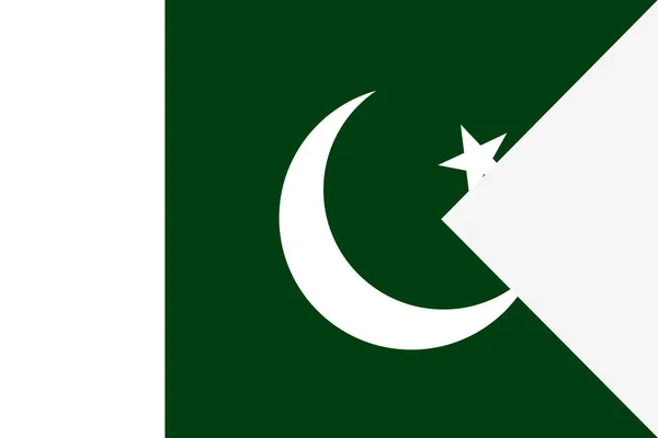 Flagge Pakistans Symbol Des Unabhängigkeitstages Souvenir Fußballspiel Banner Sprache Taste — Stockvektor