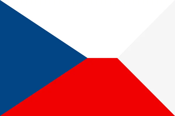 Bandera Czech Símbolo Del Día Independencia Banner Juego Fútbol Recuerdo — Vector de stock