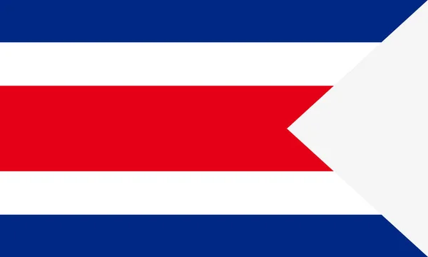 Bandera Costa Rica Símbolo Del Día Independencia Banner Juego Fútbol — Archivo Imágenes Vectoriales