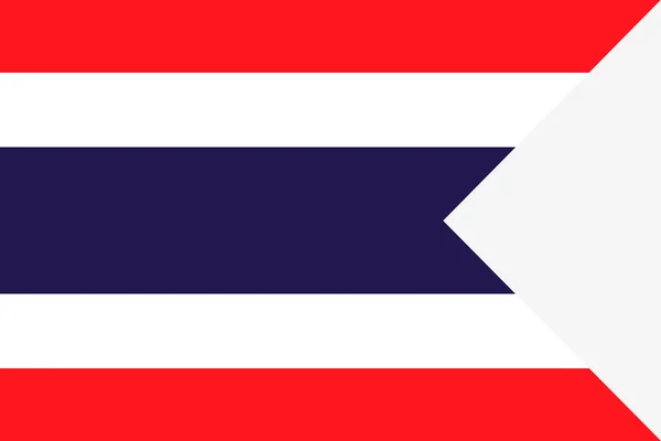 Bandeira Tailândia Símbolo Dia Independência Bandeira Jogo Futebol Lembrança Botão — Vetor de Stock