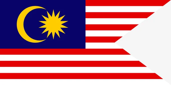Bandera Malasia Símbolo Del Día Independencia Banner Juego Fútbol Recuerdo — Vector de stock