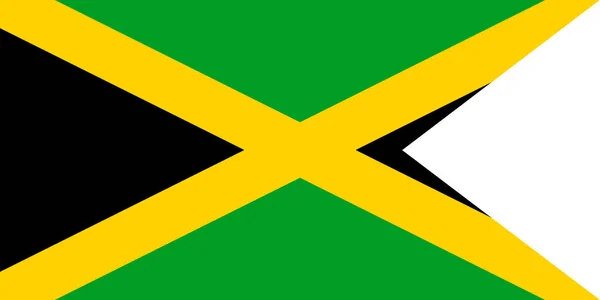 Bandera Jamaica Símbolo Del Día Independencia Banner Juego Fútbol Recuerdo — Archivo Imágenes Vectoriales
