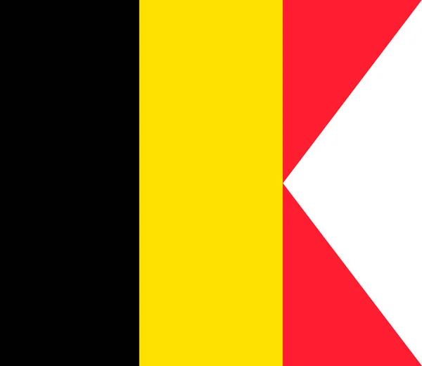 Bandera Bélgica Símbolo Del Día Independencia Banner Juego Fútbol Recuerdo — Vector de stock