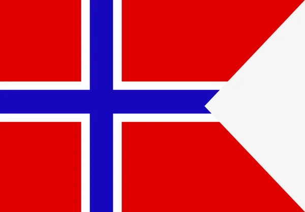 Bandeira Noruega Símbolo Dia Independência Bandeira Jogo Futebol Lembrança Botão — Vetor de Stock