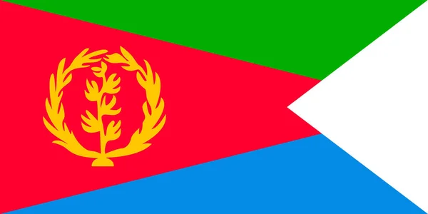 Σημαία Της Ερυθραίας Σύμβολο Της Σουβενίρ Ποδόσφαιρο Παιχνίδι Banner Κουμπί — Διανυσματικό Αρχείο
