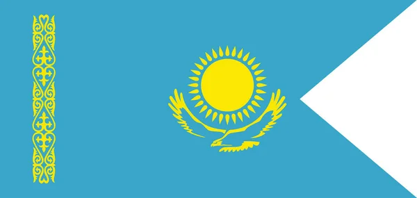 Прапор Казахстану Символ День Незалежності Сувенірні Футбол Гра Банер Кнопку — стоковий вектор