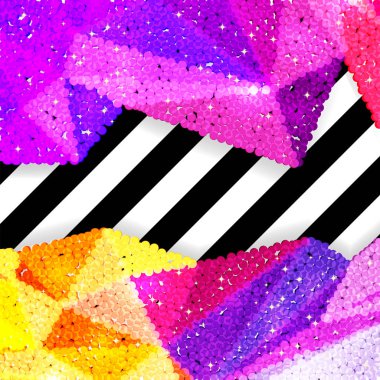 Glitter payet sınırında bir chevron arka plan, tatil kutlama desen bayram kartları, afişler, posterler için.