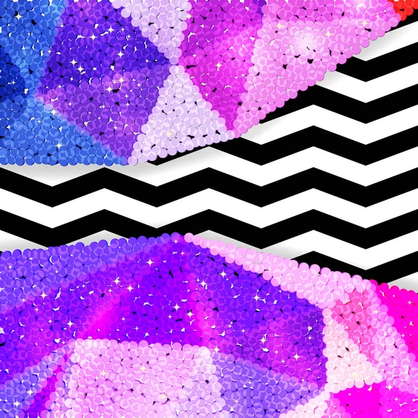 Glitter payet sınırında bir chevron arka plan, tatil kutlama desen bayram kartları, afişler, posterler için.