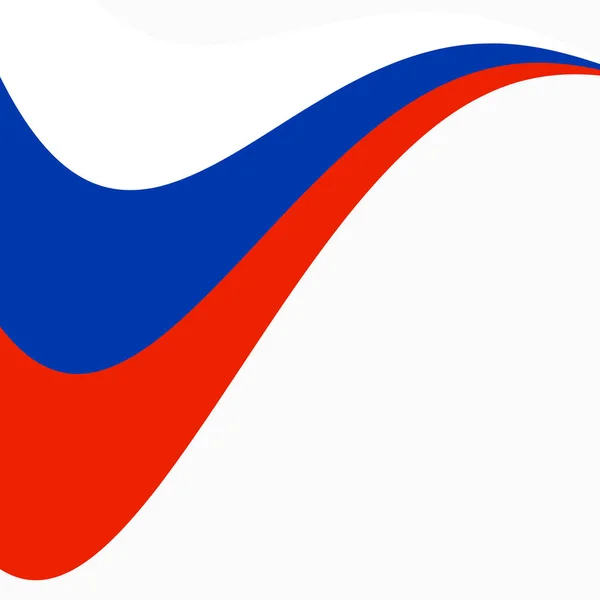 Bandiera Sventolante Della Federazione Russa Sfondo Bianco — Vettoriale Stock