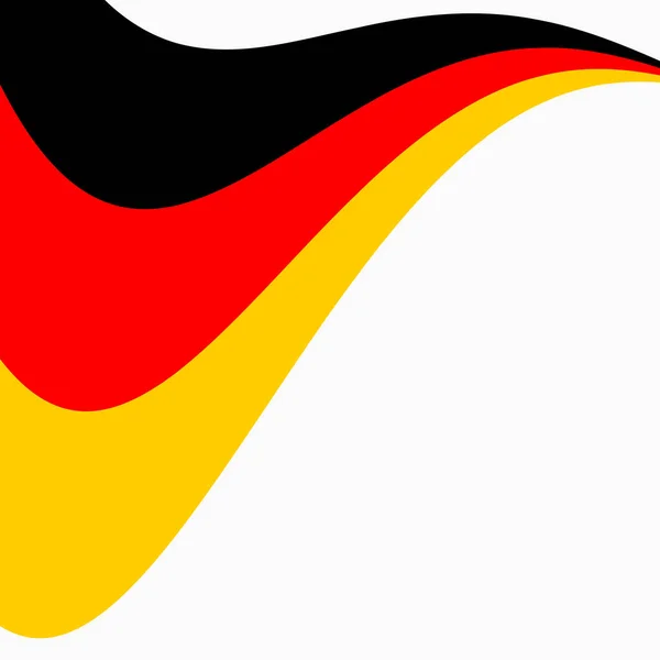 Macha Flagą Niemiec Białym Tle — Wektor stockowy