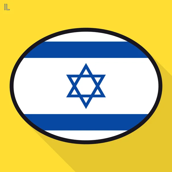 Israel Bandeira Fala Bolha Sinal Comunicação Mídia Social Ícone Oval —  Vetores de Stock