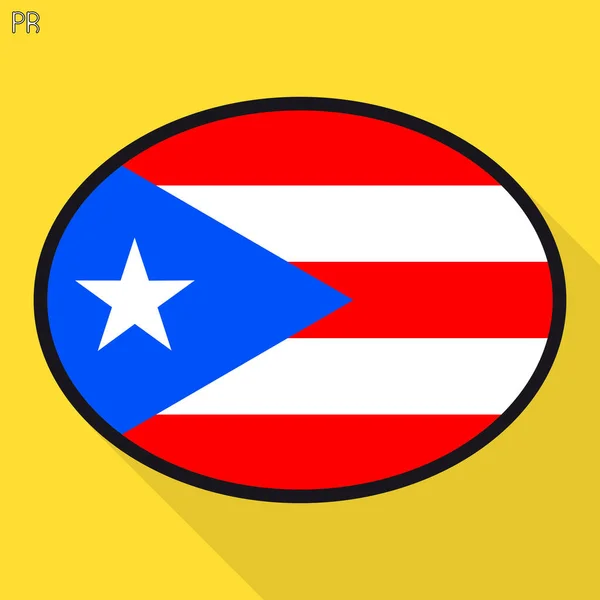 Burbuja Voz Bandera Puerto Rico Señal Comunicación Redes Sociales Icono — Archivo Imágenes Vectoriales