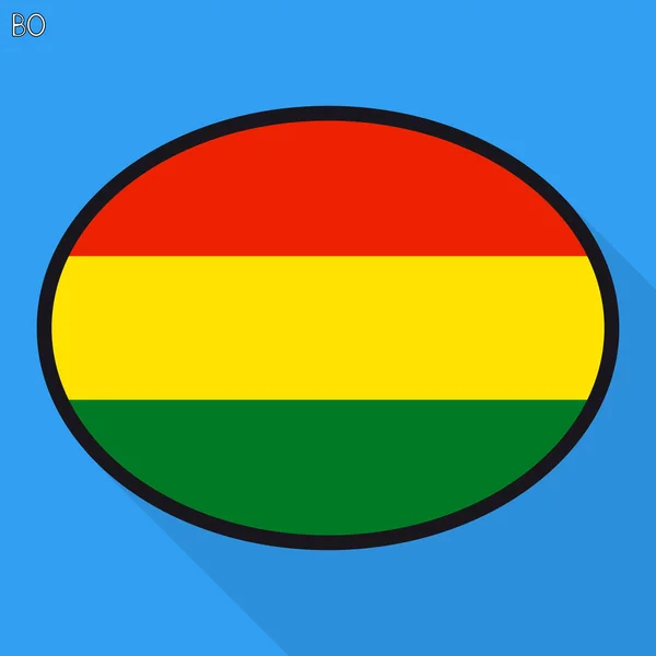 Bolha Discurso Bandeira Bolívia Sinal Comunicação Mídia Social Ícone Oval — Vetor de Stock