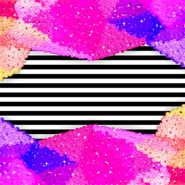 Glitter payet sınırında bir chevron arka plan, tatil kutlama desen bayram kartları, afişler, posterler için.