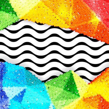 Glitter payet sınırında bir chevron arka plan, tatil kutlama desen bayram kartları, afişler, posterler için.