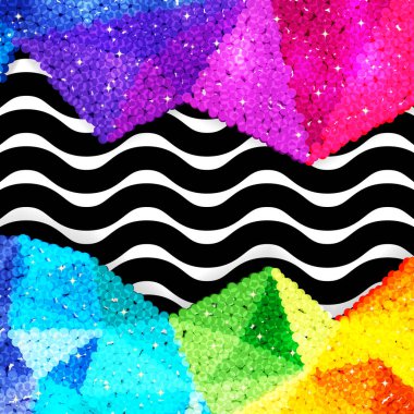 Glitter payet sınırında bir chevron arka plan, tatil kutlama desen bayram kartları, afişler, posterler için.