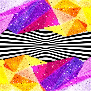 Glitter payet sınırında bir chevron arka plan, tatil kutlama desen bayram kartları, afişler, posterler için.