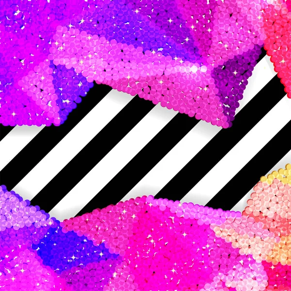 Glitter payet sınırında bir chevron arka plan, tatil kutlama desen bayram kartları, afişler, posterler için.