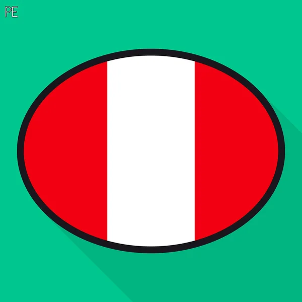 秘鲁国旗语音泡沫 社交媒体通讯标志 平面商业椭圆形图标 — 图库矢量图片