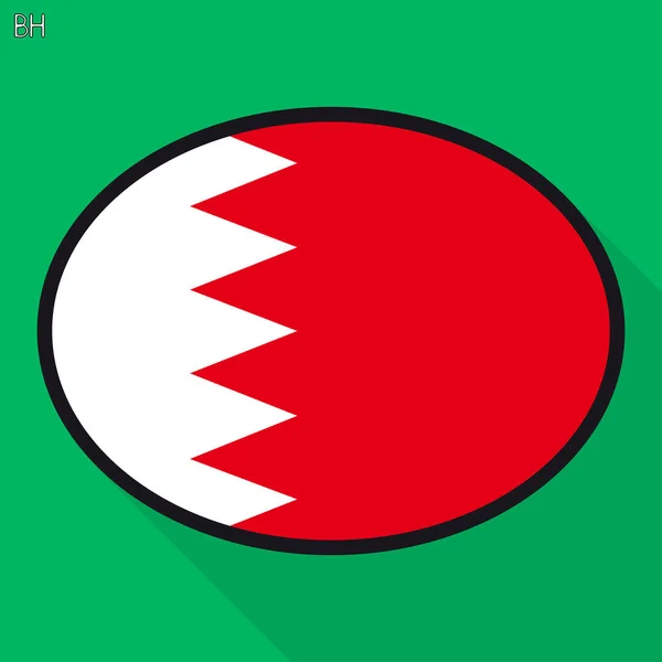 Bandera Bahréin Burbuja Discurso Signo Comunicación Redes Sociales Icono Oval — Archivo Imágenes Vectoriales