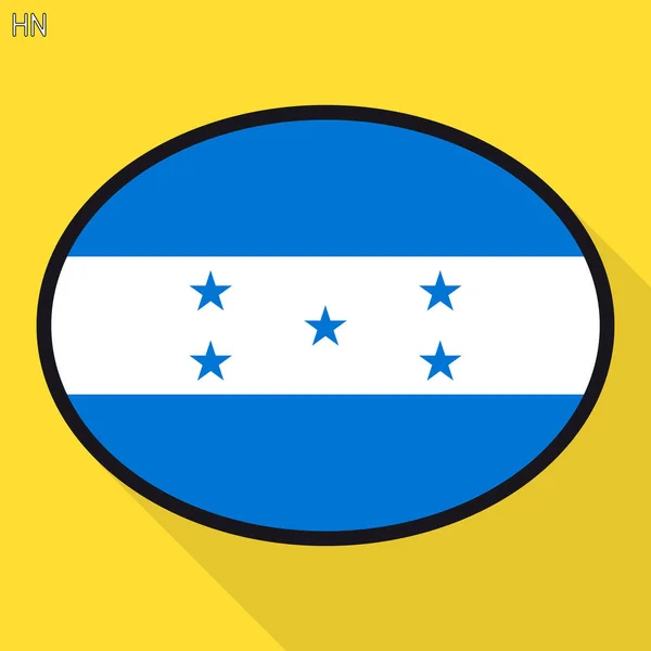 Honduras Flagge Sprechblase Social Media Kommunikation Zeichen Flache Business Ovale — Stockvektor