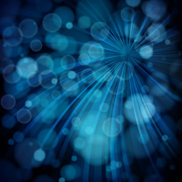 光線と青いの抽象的な背景 デフォーカス ライト — ストックベクタ