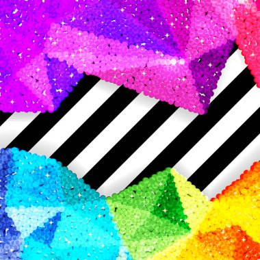 Glitter payet sınırında bir chevron arka plan, tatil kutlama desen bayram kartları, afişler, posterler için.